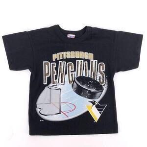 90s Pittsburg Penguins hockey kids tshirt 1990s vintage